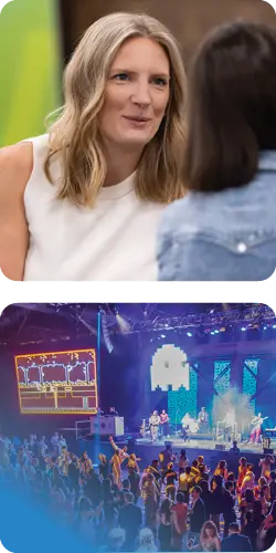 employees celebrating at event